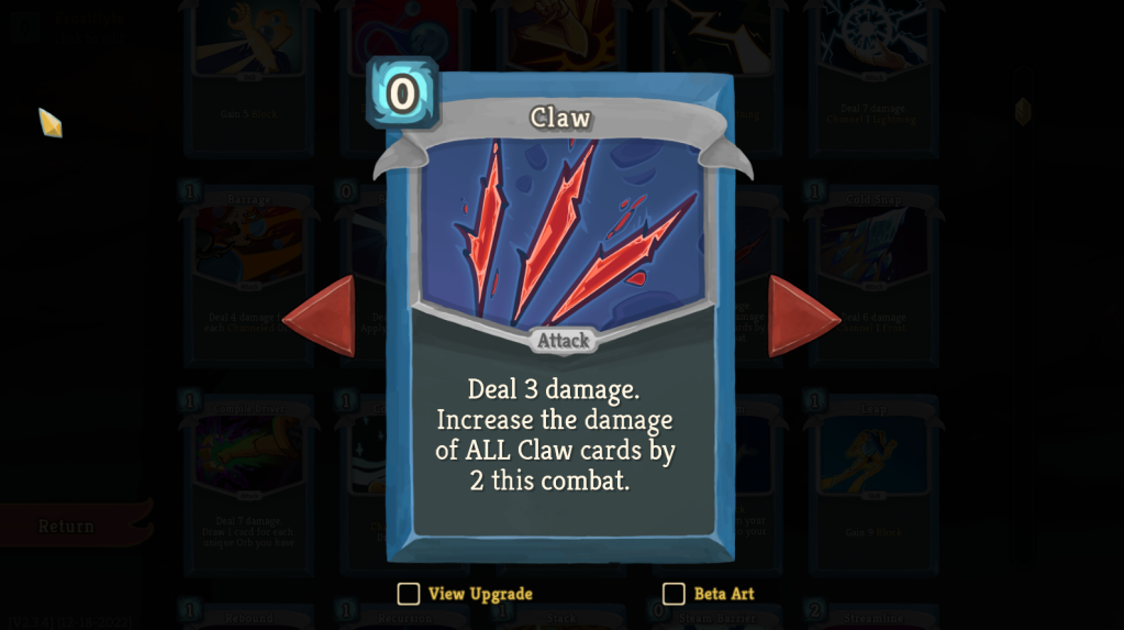 The Claw card from Slay the Spire.